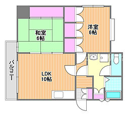 ドルチェ小坂 2LDKの間取図画像
