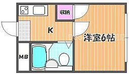さかいビル 1Kの間取図画像