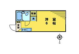サングローブ ワンルームの間取図画像