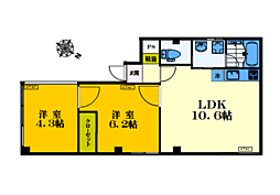 MOONSAGA 2LDKの間取図画像