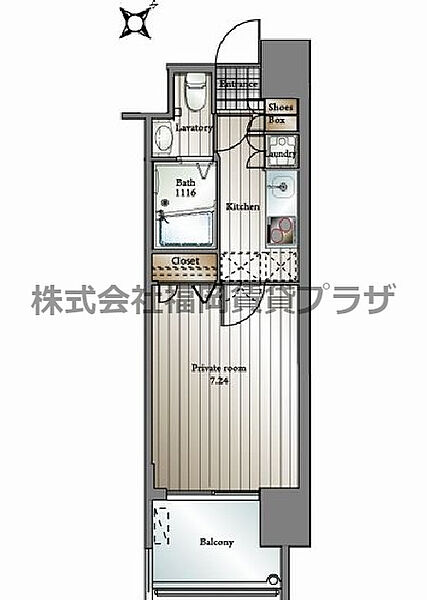 サヴォイザ・パームストリート 705｜福岡県福岡市博多区大博町(賃貸マンション1K・7階・23.49㎡)の写真 その2