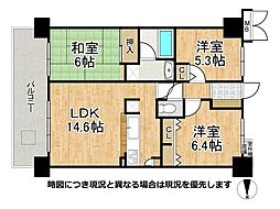グランフィーネ枚方長尾 3LDKの間取図画像