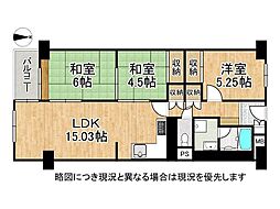 くずはセンチュリータウン3番館 3LDKの間取図画像