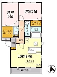 ラクールA 2LDKの間取図画像