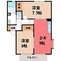 カーサピアチェーレ B棟  ｜ 栃木県栃木市大平町真弓（賃貸アパート2DK・2階・52.84㎡） その2