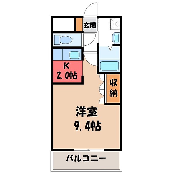 アイ・フレンド ｜栃木県栃木市箱森町(賃貸アパート1K・1階・29.70㎡)の写真 その2