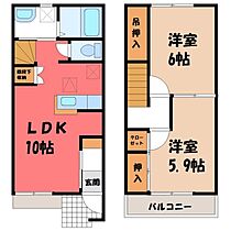 フェアリーコート　II  ｜ 茨城県筑西市木戸（賃貸テラスハウス2LDK・1階・56.30㎡） その2