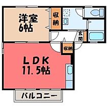 セジュールソフィア C  ｜ 栃木県栃木市都賀町合戦場（賃貸アパート1LDK・1階・43.02㎡） その2