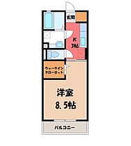 プティール III  ｜ 栃木県小山市犬塚2丁目（賃貸アパート1K・1階・30.03㎡） その2