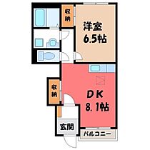 ブレス・コート  ｜ 茨城県筑西市伊佐山（賃貸アパート1DK・1階・39.58㎡） その2