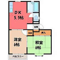 シンフォニー  I  ｜ 栃木県小山市城東4丁目（賃貸アパート2DK・2階・39.74㎡） その2