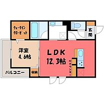 シャ・ソヴァージュ  ｜ 栃木県小山市城北3丁目（賃貸アパート1LDK・2階・43.63㎡） その2