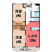 Y.M Hayashi  ｜ 栃木県栃木市平柳町1丁目（賃貸マンション2LDK・2階・53.52㎡） その2