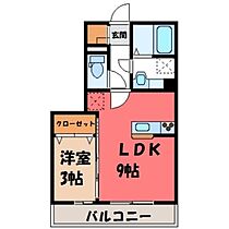 ペルス・ネージュ  ｜ 栃木県小山市駅東通り1丁目（賃貸アパート1LDK・1階・31.87㎡） その2