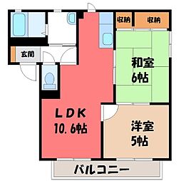 JR東北本線 石橋駅 徒歩23分 2階/-