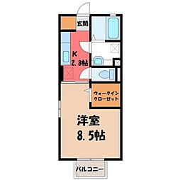 ピーノドマーニ 1Kの間取図画像