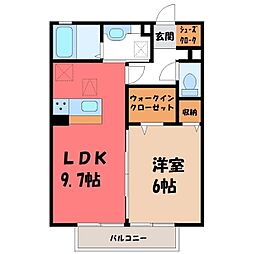 ケンフォード 1LDKの間取図画像