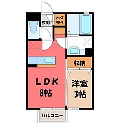 アルク 1LDKの間取図画像