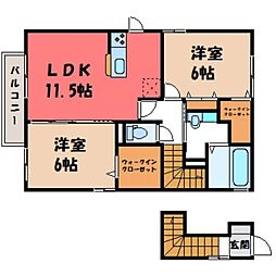 ウィンザー2 2LDKの間取図画像