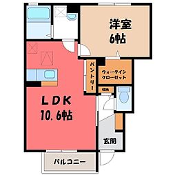AmabileMayumi 1LDKの間取図画像