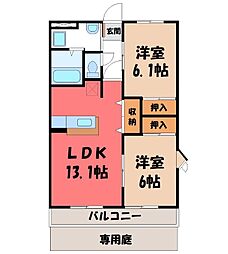 JR東北本線 石橋駅 徒歩17分 1階/-