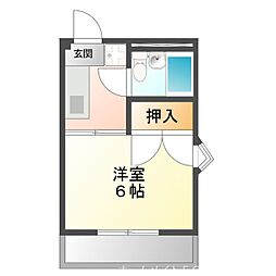 ハイシティ小池 3階1Kの間取り