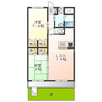 ニューエクセレント21  ｜ 愛知県豊橋市西幸町字東脇（賃貸マンション2LDK・1階・60.80㎡） その2