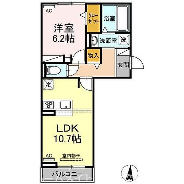 リシュドール鷹丘 ｜愛知県豊橋市東小鷹野4丁目(賃貸アパート1LDK・3階・42.93㎡)の写真 その2