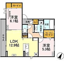 D-squareつつじが丘I  ｜ 愛知県豊橋市つつじが丘3丁目（賃貸アパート2LDK・2階・60.58㎡） その2