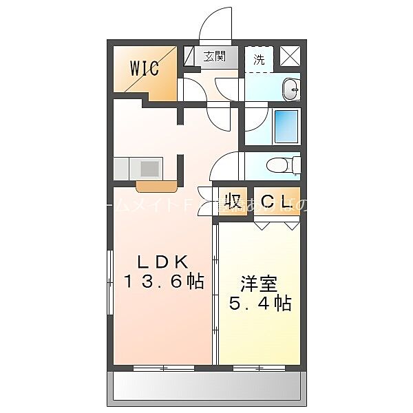 フォレスト野田 ｜愛知県豊橋市野田町字野田(賃貸マンション1SLDK・1階・44.82㎡)の写真 その2