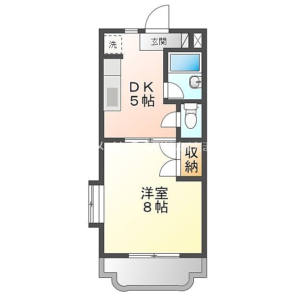 グランシャリオI 306｜愛知県豊橋市東幸町字水神(賃貸マンション1DK・3階・25.92㎡)の写真 その2