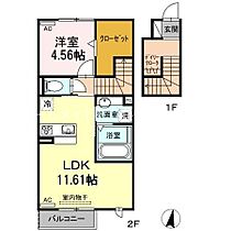 リシュドール　A  ｜ 愛知県豊橋市新栄町字鳥畷（賃貸アパート1LDK・2階・48.07㎡） その2