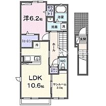 エアリーコート　II  ｜ 愛知県豊橋市牛川町字中郷（賃貸アパート1LDK・2階・51.64㎡） その2