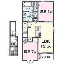 リバーサイド  ｜ 愛知県豊橋市大岩町字菅池（賃貸アパート2LDK・2階・56.48㎡） その2