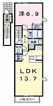 ホワイトルームカワイIII  ｜ 愛知県豊橋市飯村町字高山（賃貸アパート1LDK・2階・51.06㎡） その2