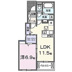 グランツ・マルシバ6 1LDKの間取図画像