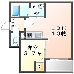 Jack funamachi II 3階1LDKの間取り