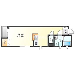 シェ・プランドゥール大国 2階ワンルームの間取り