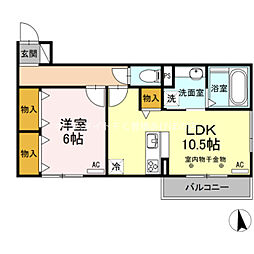 Es　tupendo 3階1LDKの間取り