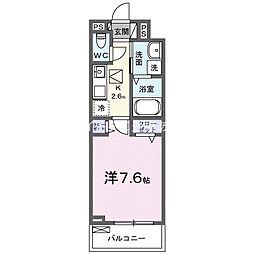ヒカルサ豊橋小池 1Kの間取図画像