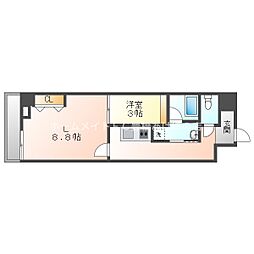 セントフィオーレ松葉 1DKの間取図画像