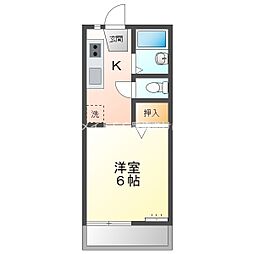 グリーンステージ中山A 1Kの間取図画像