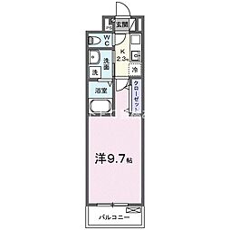 ヒカルサ豊橋小池 1Kの間取図画像