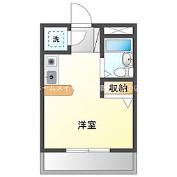 ユトリロ曙 ワンルームの間取図画像