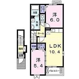 エアリー・コート 2LDKの間取図画像