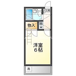ユトリロ談合町 1Kの間取図画像