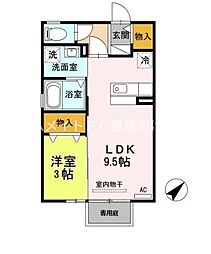 さくら壱番館 1LDKの間取図画像