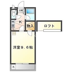 セザンヌ細谷 1Kの間取図画像