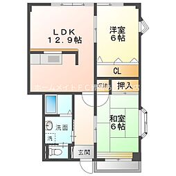 ハイステージレシオ 2LDKの間取図画像