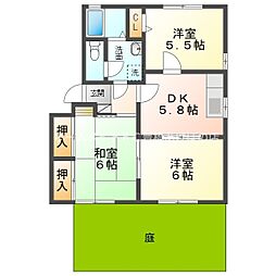 ビューラー野依B 3DKの間取図画像
